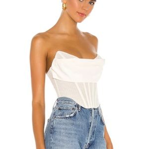 NBD Hailee Bustier Top in Off white.